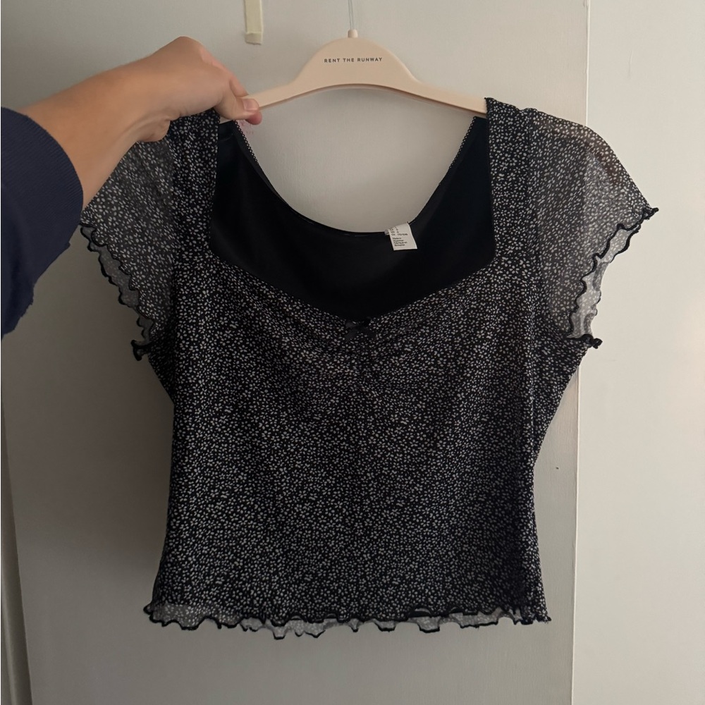 H&M Black Blouse Elegant Top